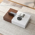thumbnail image 7 of Yesurprise Modern Coffee Table, Rectangular Modern Style Coffee Table with 2 Storage Drawers, Retro End Table for Home, Office, Living Room, Waiting Room, 7 of 7