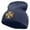 Navy, variant on Sheriff Maltese Golden Cross Embroidered 8 inch Acrylic Short beanie - Black OSFM