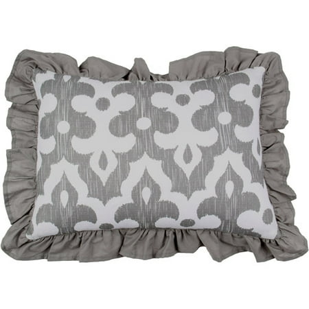 Bacati Ikat Decorative Pillow 12 X 16 Inches With Removable 100 Cotton Cover And Polyfilled Insert Zigzag Grey Bacati Ikat Decorative Pillow 12 X 16 Inches With Removable 100 Cotton Cover And Polyfilled Insert Zigzag Grey