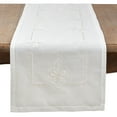 thumbnail image 2 of Fennco Styles Fabia Collection Elegant Embroidered Fleur de Lis 16 x 72 Inch Table Runner â€“ Ivory Table Runner for Dinner Party, Banquest, Special Events and Home DÃ©cor, 2 of 4