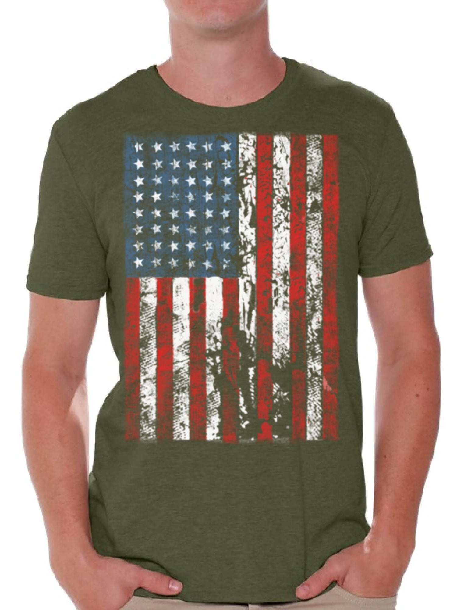 U.S Flag 4th of July Patriotic Military Army Men's Long Sleeve T-Shirt