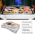 thumbnail image 3 of Yiaed Sea Shell Print Car Windshield Sunshade Front Auto Car Front Window Sun Shade Foldable Sun Visor Shield Cover Auto Accessories for Sedan SUV Truck-Small, 3 of 5