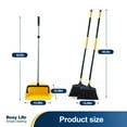 thumbnail image 6 of Yocada 2+1 Broom & Dustpan Set, Built-in Comb, Long Handle, 3-Layer Stiff Bristles for Home & Commercial Use, 6 of 9