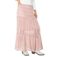 thumbnail image 3 of Celebrity Pink Women's Lace Tiered Maxi Skirt, Sizes XS-XXXL, 3 of 6
