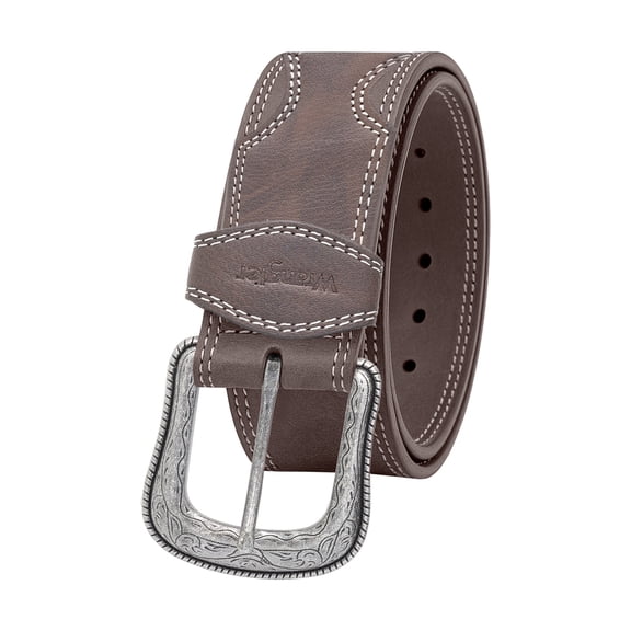 Men's Wrangler 38mm Leather Western Buckle Belt