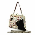 thumbnail image 2 of comeco Black Floral Cat Kisslock Bag, 2 of 4
