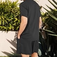thumbnail image 4 of Bcfgryg Men'S Summer Linen Breathable Anti Wrinkle Two Piece Breathable Suit Rolled Sleeve Shirt Pants Set Men’s 2-Piece Sets, 4 of 4