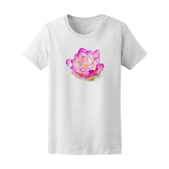 Pretty Beautiful Lotus Flower T-Shirt Women -Image by Shutterstock, Female Large