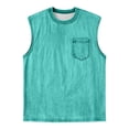 thumbnail image 4 of XFeng Men's Washed Sleeveless Tank Top, Crew Neck Pocket Casual Muscle Shirt, 4 of 4