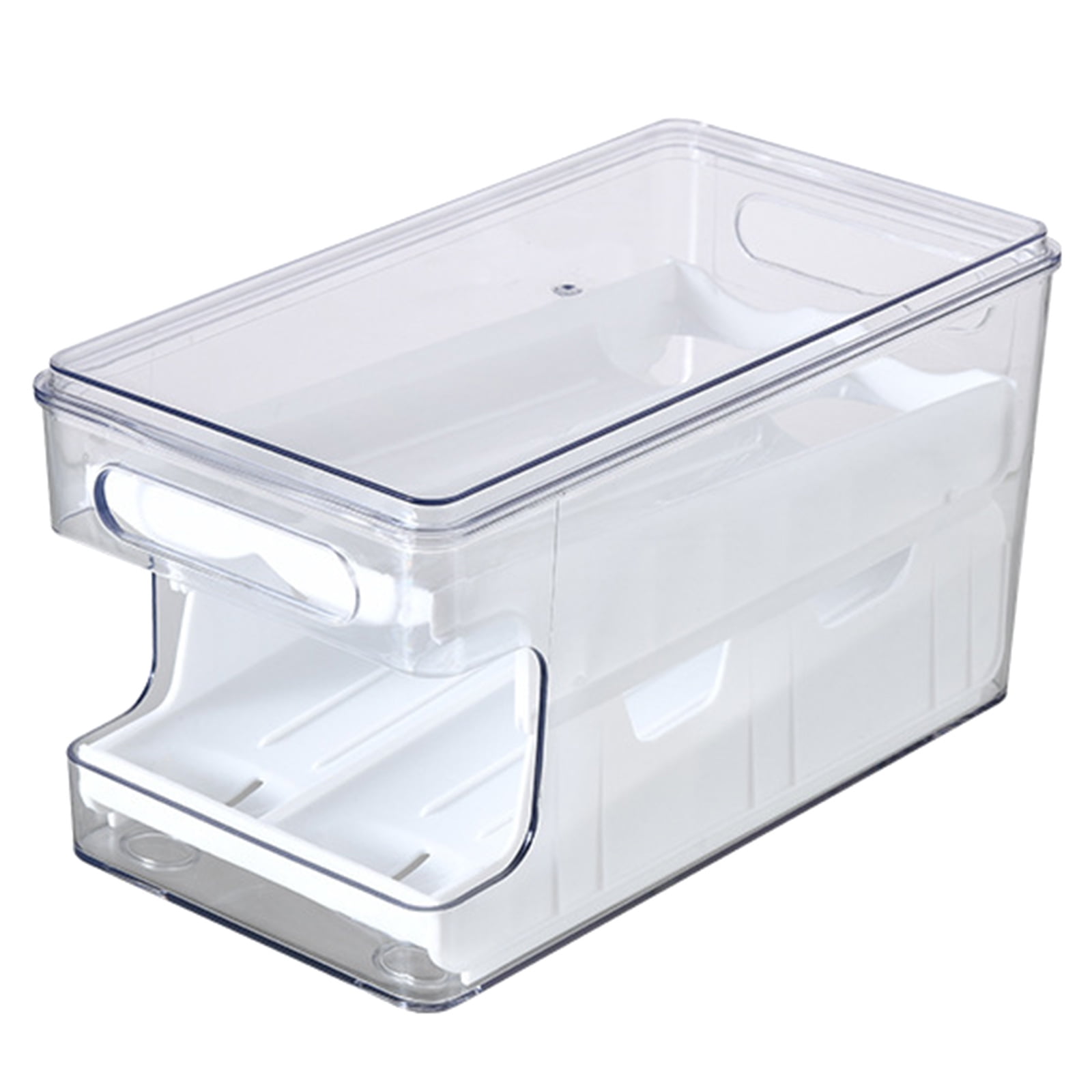 Space saving Double layer Storage Box Secure Eggs Storage Slide Eggs Container Automatic Scrolling Eggs Holder