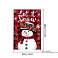thumbnail image 4 of JOOCAR Let it Snow Snowman Garden Flag for Winter Christmas Home Outdoor Garden Yard Door Decor 12x18 inch, 4 of 5