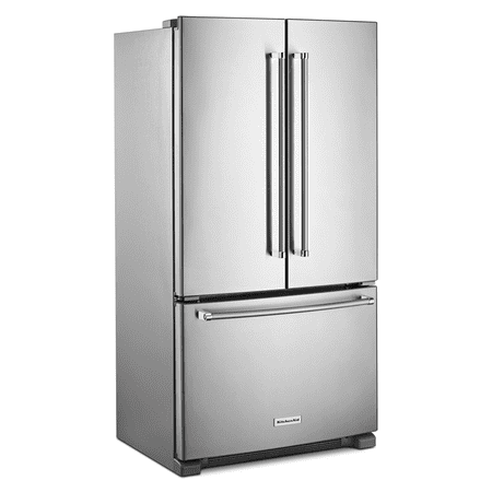 KitchenAid - 20 Cu. Ft. French Door Counter-Depth Refrigerator - Stainless Steel