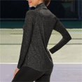 thumbnail image 4 of Quarter Zip Pullover Women, Comdrip Damen Sportshirt Langarm Mit Stehkragen Halbem Reißverschluss Atmungsaktives Funktionsshirt Für Fitness Laufen Yoga Outdoor 1/4 Zip Pullover Women Black XL, 4 of 9