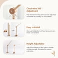 thumbnail image 5 of HYPERLIVING Crib Mobile Arm - Rotating Baby Mobile Hanger, Natural Beech Wood, Mobile Stand for Crib Nursery Decor, Perfect for Baby Girl or Boys, 5 of 6