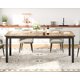 thumbnail image 4 of Yeshouse mesa de comedor rústica para 6-8 personas, rectangular y grande, con patas de metal resistentes, ideal para cocina, comedor u oficina, diseño moderno de mediados de siglo, 4 of 8