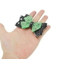 thumbnail image 4 of Unique Bargains 1 Pc Duckbill Clip Halloween Bow Spiderweb Hair Clip for Women Black Green, 4 of 5