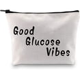 thumbnail image 2 of Zuo Bao Diabetic Supply Bag Type 1 Diabetes Awareness Gift Good Glucose Vibes Cosmetic Bag (Good Glucose Vibes White), 2 of 7