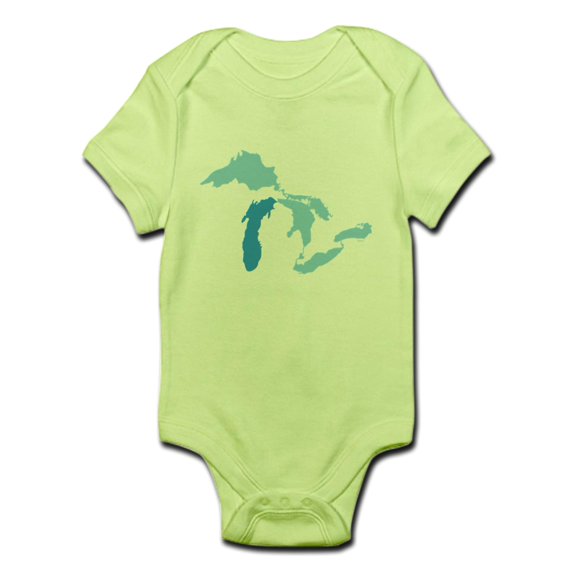CafePress - Lake Michigan Infant Bodysuit - Baby Light Bodysuit