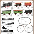 thumbnail image 3 of Electric Steam Locomotive Train Set with Tracks Realistic Smoke Sound Lights, 3 of 8