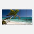 thumbnail image 2 of Palm Courbé vers Bord de Mer Pittoresque - Uvre sur Toile Paysage Marin Moderne, 2 of 3