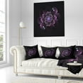 thumbnail image 3 of Designart 16" x 16" Purple Polyester Throw Pillow, 3 of 5