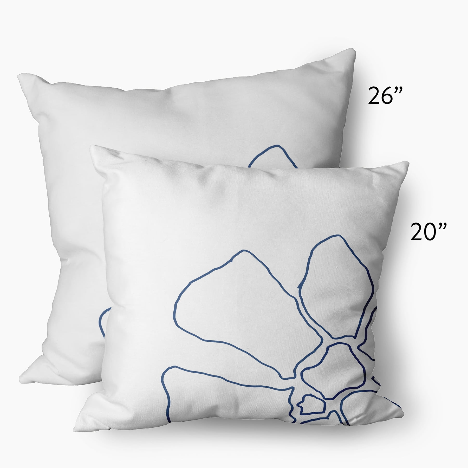 Simply Daisy 20" x 20" Modern, Contemporary White Polyester Throw Pillow