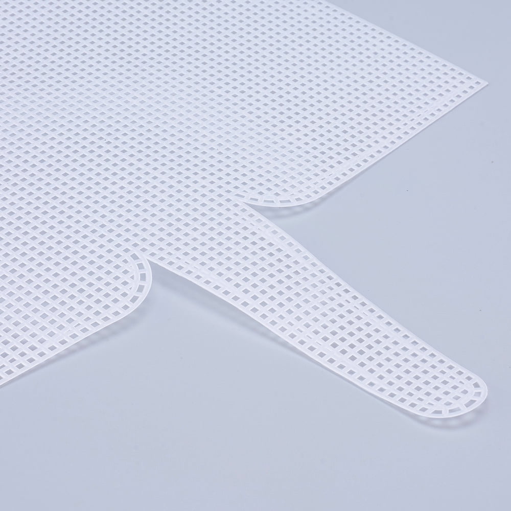 Plastic Mesh Canvas Sheets for Embroidery Acrylic Yarn Crafting Knit and Crochet Projects White 41.8x45.8x0.15cm Hole: 2x2mm