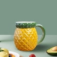thumbnail image 3 of Cute Ceramic Coffee Mug Funny Ceramic Mug for Household Wedding Housewarming Pineapple, 3 of 8