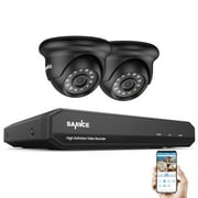 SANNCE 4CH DVR CCTV System 2PCS 2MP IP66 Waterproof Outdoor Security Dome Cameras CCTV Surveillance Kit Without HDD