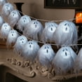 thumbnail image 3 of OIUR LED Ghost String Light Handmade Light-up Halloween Cloth Ghost Garland for Party Haunted House Fireplace Porch Decor, 3 of 6