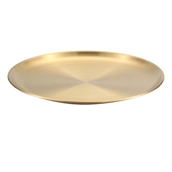 Eqslft Stainless Steel Pizza Pan, Round Pizza Tray Pizza Baking Sheet for Home Restaurant Party, Healthy & Heavy Duty Easy to Clean