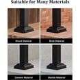thumbnail image 4 of Handrails for Outdoor Steps, 2 Step HandRail Fit 1 to 2 Steps Outdoor Stair Railing, Metal Porch Railing, Deck Handrail, Black Wrought Iron with Installation Kit for Concrete Steps, 4 of 10