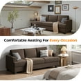 thumbnail image 5 of BLAZANT 3 Seater Sofa Oversize, 89" Extra Large Size Sofa Couch with Extra Deep Seats, Modern Loveseat Sofa, Comfortable Fabric, Easy to Install, for Living Room Apartment Lounge, Brown, 5 of 8
