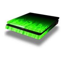 Vinyl Decal Skin Wrap compatible with Sony PlayStation 4 Slim Console Fire Green (PS4 NOT INCLUDED)