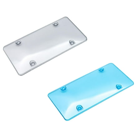 

DBYLXMN Clear License Plate Cover Frame 2pcs All Weather Novelty/License Plate Fits Any Standard US Plates Front And Back License Plates 2PCS