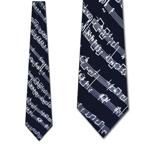 Diagonal Music Staff Necktie Mens Tie by Tieguys