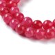 thumbnail image 4 of Dyed Natural Malaysia Jade Beads Strands Round Cerise 6mm Hole: 1mm about 31pcs/strand 7.48 inch(19cm), 4 of 4