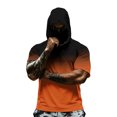 thumbnail image 2 of Men's Gradient Quick Dry T-Shirt Hooded Short Sleeve Sun Protection Top Performance Lightweight Fishing Athletic Workout Shirt, 2 of 5
