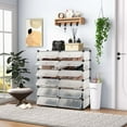 thumbnail image 2 of Costway Shoe Rack 12-Cube DIY Plastic Shoe Cabinet Multi Use Modular Closet Shelf White, 2 of 10