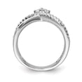 thumbnail image 2 of Sterling Shimmer Sterling Silver Rhodium-plated 27 Stone CZ Ring, 2 of 6