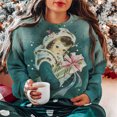 thumbnail image 4 of IROINNID Christmas Sweatshirts for Women Christmas Crewneck Pullover Long Sleeve Loose Fitting Holiday Casual Sweatshirt,Green, 4 of 4