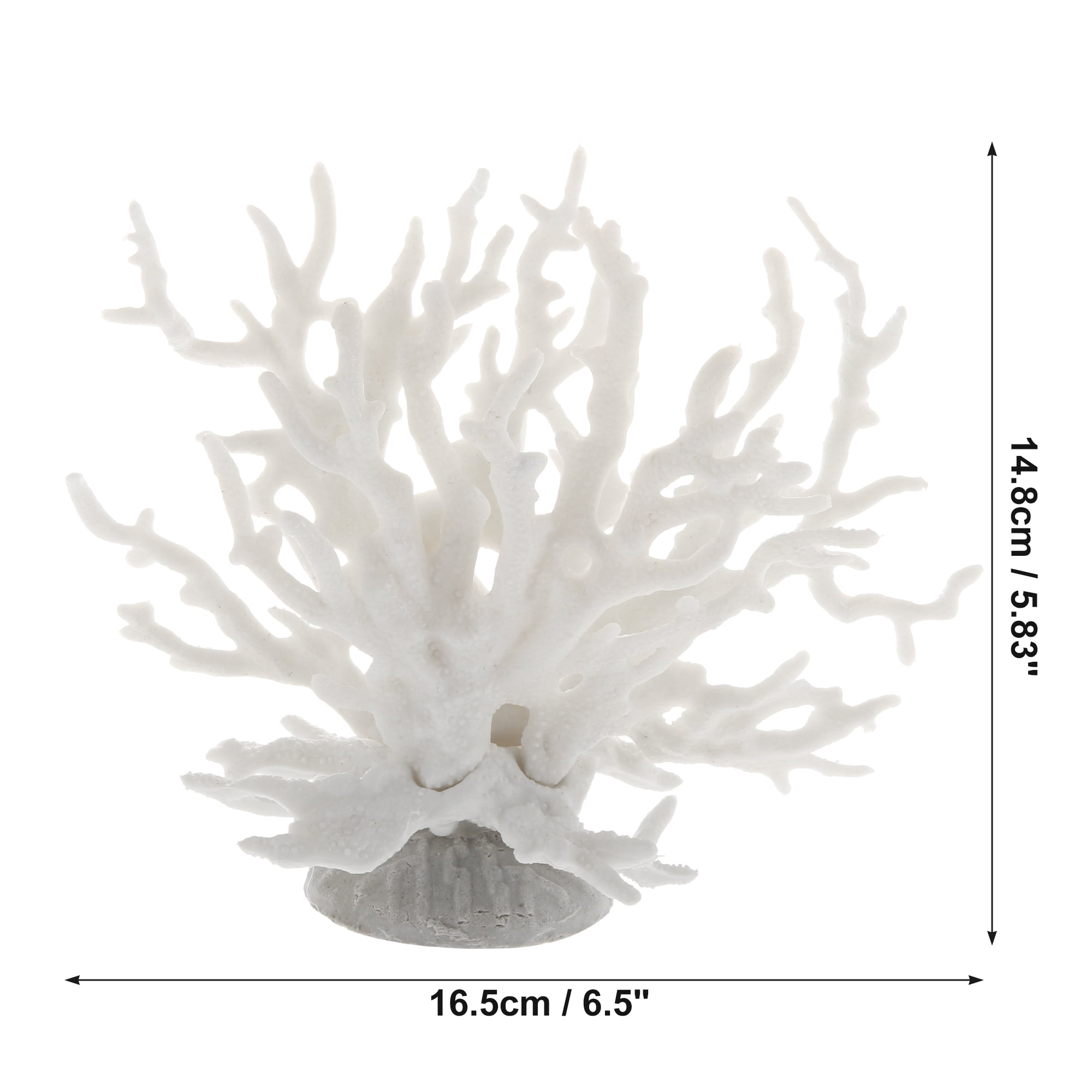 Unique Bargains Coral Reef Decor Mini Faux for Aquarium Decorations White 6.5x5.83 inches