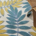 thumbnail image 4 of Nourison Aloha Indoor/Outdoor Tropical Botanical Ivory/Multi 5'3" x round Area Rug, (5' Round), 4 of 9