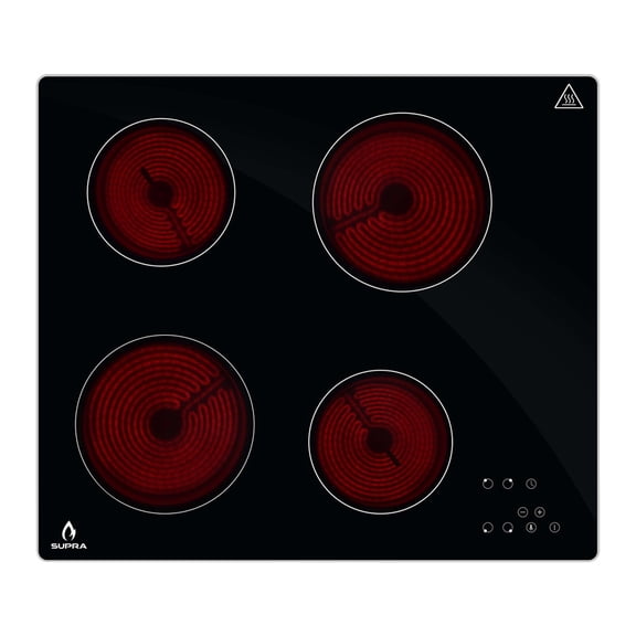 Parrilla de VITROCERAMICA empotrable de 4 quemadores a 220v Supra Supra Parrilla empotrable de vitrocerámica