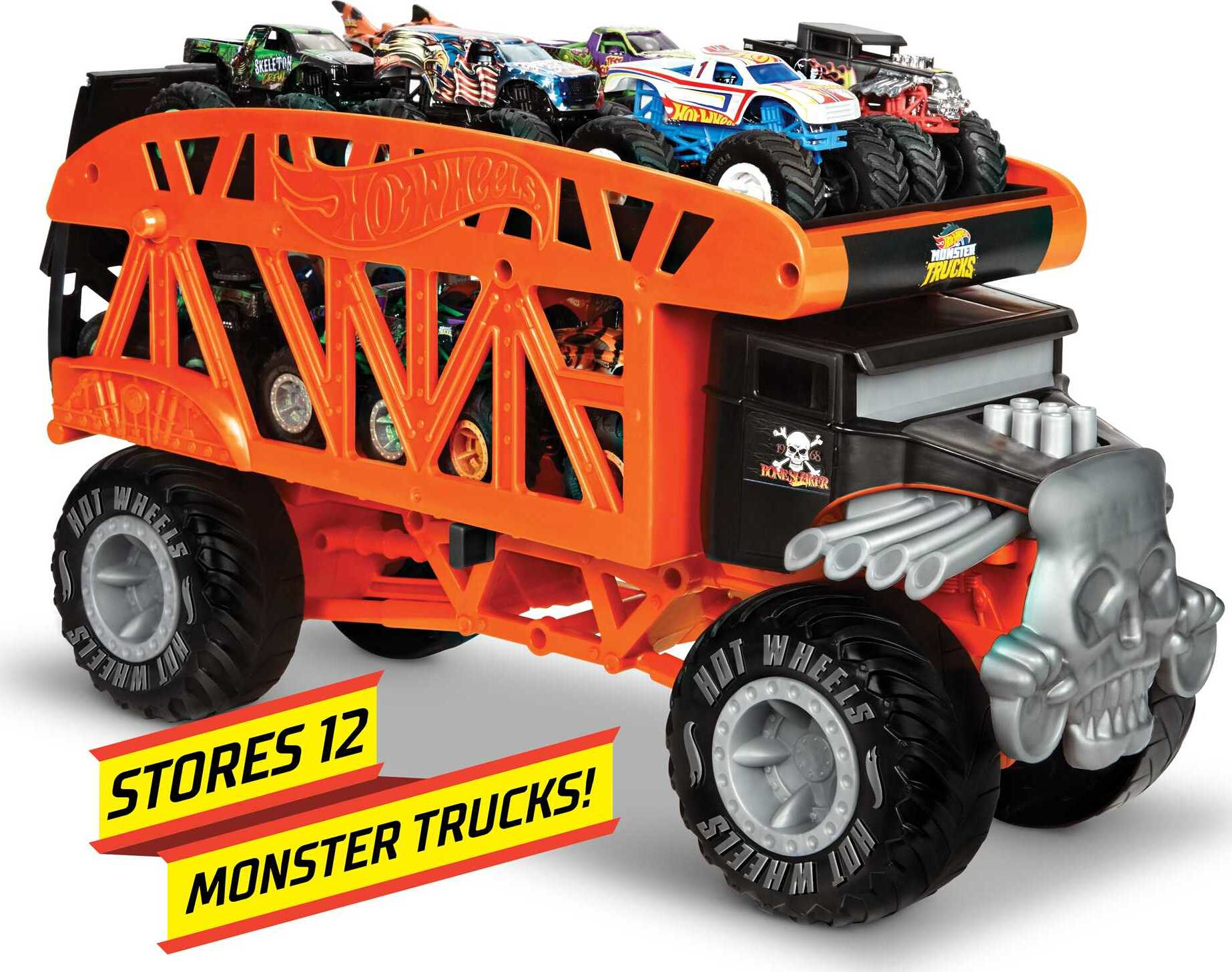 Hot Wheels Monster Trucks Monster Mover, Large-Scale Launcher & Hauler, Stores 12 Toy Trucks - image 4 of 7
