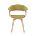 thumbnail image 3 of Armen Living Summer Mid-Century Upholstered Dining Chair in Green and Patterned Oak Finish, 3 of 6