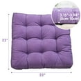 thumbnail image 6 of Square Thicken Floor Cushion,Cotton Linen Thick Meditation Pillow ,22x22 Inch,Purple, 6 of 8