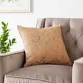 thumbnail image 2 of Violet Linen Milano Arts Artistic Design, Polyester Jacquard Chenille, Brown, 18 Inch by 18 Inch, Decorative Pillow Covers, 2 of 5