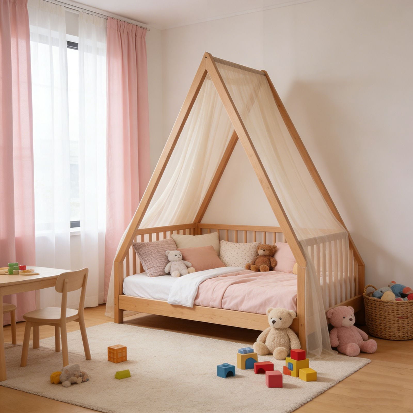 Canopy Bed Curtains Princess Bed Canopy Scarf Valance for Full/Queen Metal Bed Frame,Wood Frame Bed-2 Panel Sheer Curtain Canopy Bed Drapes