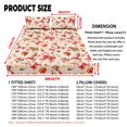 thumbnail image 2 of Yspwyqan Christmas Reindeer Fitted Sheet Set Oversized Kingg, Soft Breathable Bedding Set without Flat Sheet, Cute Xmas Deer Candy Cane Pattern with 2 Pillowcases for Kids, 2 of 3